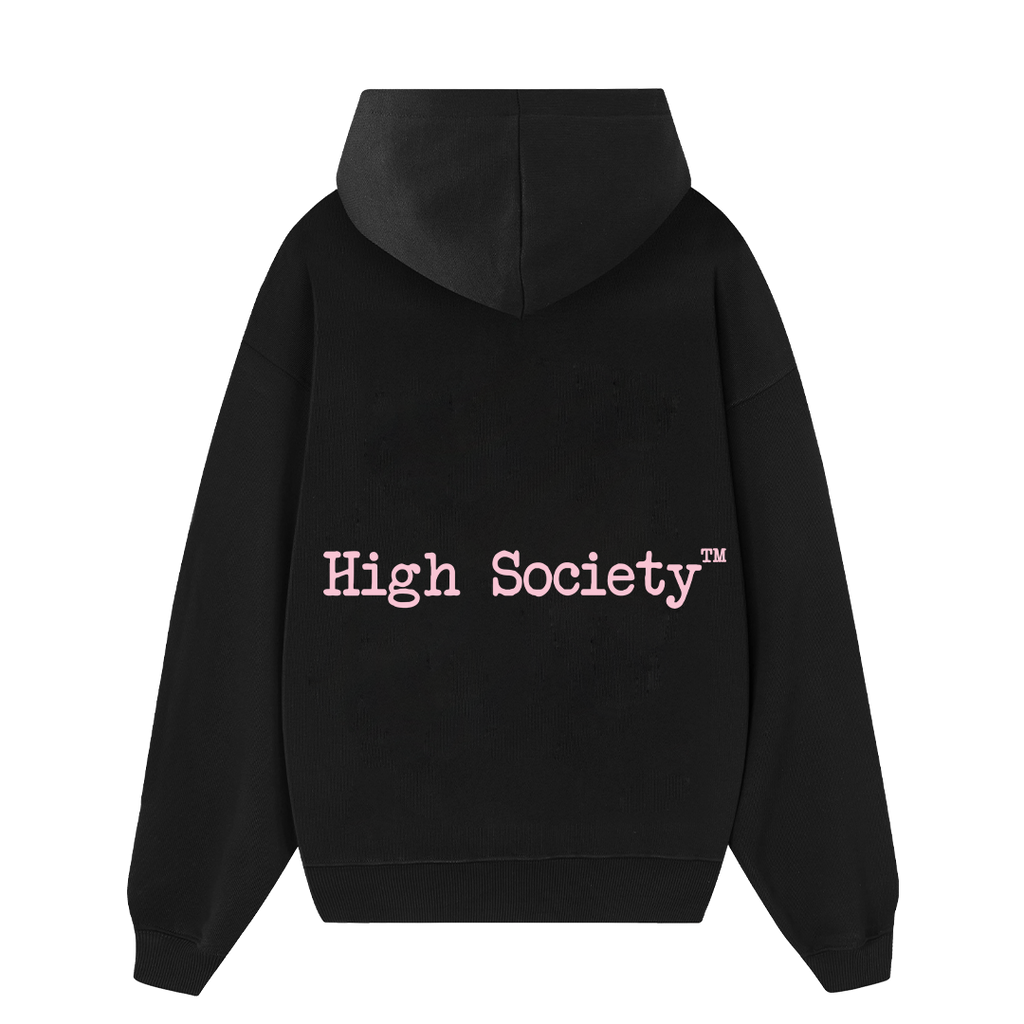 Hoodie "Pink Linelogo Black edition"