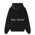 Hoodie "Pink Linelogo Black edition"