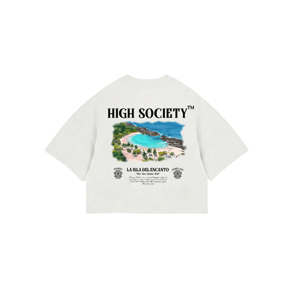 Oversized Crop Top "La Isla del Encanto"