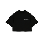 Oversized Crop Top "O'Clock Black"