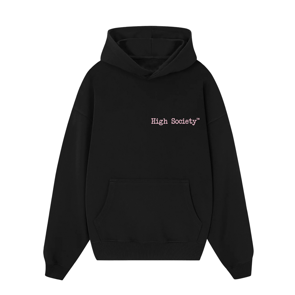 Hoodie "Pink Linelogo Black edition"