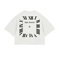Oversized Crop Top "O'Clock White"