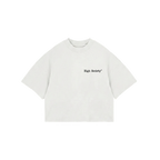 Oversized Crop Top "O'Clock White"