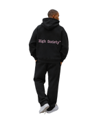 Hoodie "Pink Linelogo Black edition"