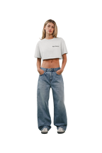 Oversized Crop Top "O'Clock White"