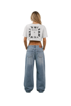 Oversized Crop Top "O'Clock White"